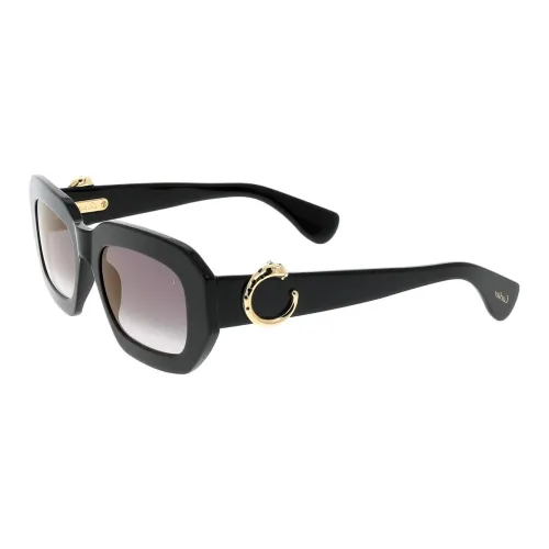 Cartier Переработанный ацетат Прямоугольные Солнцезащитные очки Женские Черные