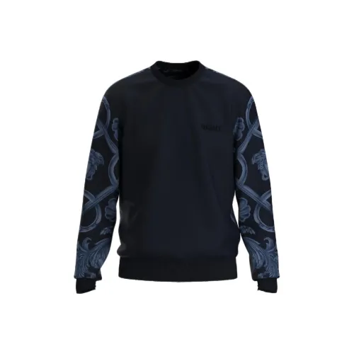 VERSACE Темно-синие мужские свитшоты
