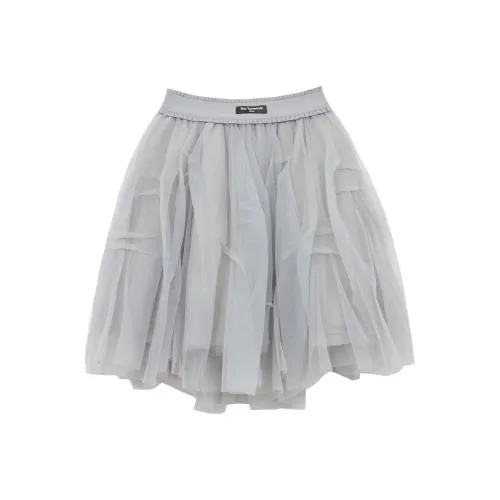 SUNTOMORROW Тонкая Юбка Лето Подростки Кофейный Серый