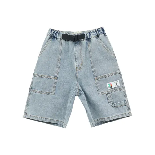 SUNTOMORROW 2025 Летние шорты для подростков джинсовый синий