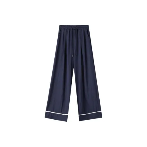 Incolore Темно-синий Женские Повседневные Брюки