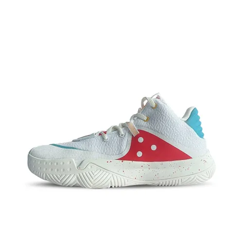 PEAK Устойчивый к истиранию Влагоотводящий MID Баскетбольные кроссовки Мужской Большой Белый Ярко-оранжевый Красный