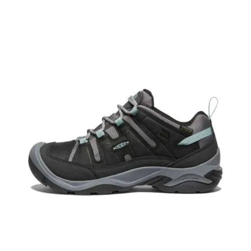 KEEN Circadia Slip-Resistant Waterproof And Breathable Grip Low-Top Hiking Shoes Women's Black Blue KEEN Circadia Противоскользящие Водонепроницаемые И Дышащие Сцепление Низкие Кеды Походная обувь Женские Черный Синий