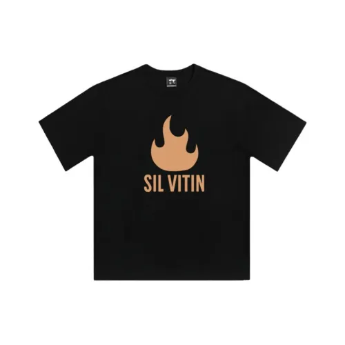 SIL VITIN Черный Унисекс T-рубашки