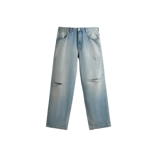 ZARA Light Blue Men's Jeans ZARA Светло-голубые мужские джинсы