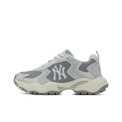 Mlb Base Logo New York Yankees Дышащий Легкий Увеличение Высоты Низкий Топ Толстая Подошва Кроссовки Унисекс Темно-Серый