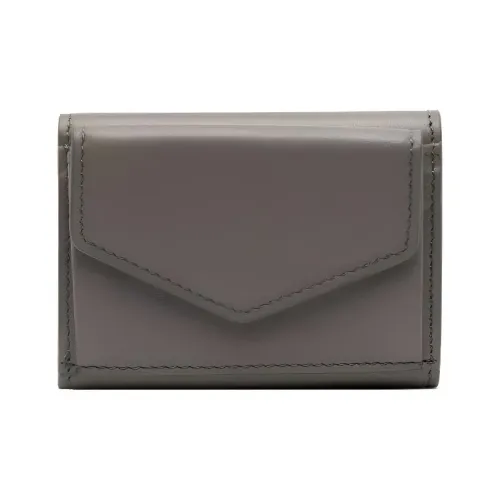 Maison Margiela Гладкий с рельефом телячья кожа кошелек женский цвет Battleship серый
