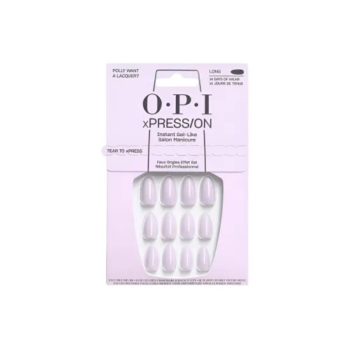 OPI Long Push Button False Nail Almond Purple Смужка Однотонный