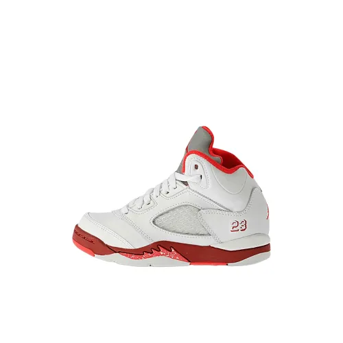 Jordan Air Джордан 5 MID Топ Детские баскетбольные кроссовки Белый Детский возраст 3-7 лет