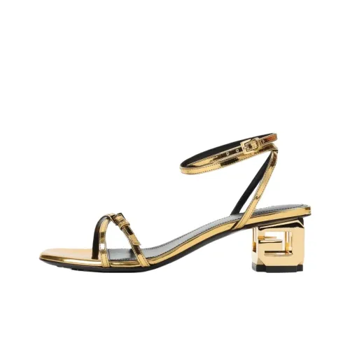 Givenchy G Cube One Strap Sandals 4,5cm Women's Gold