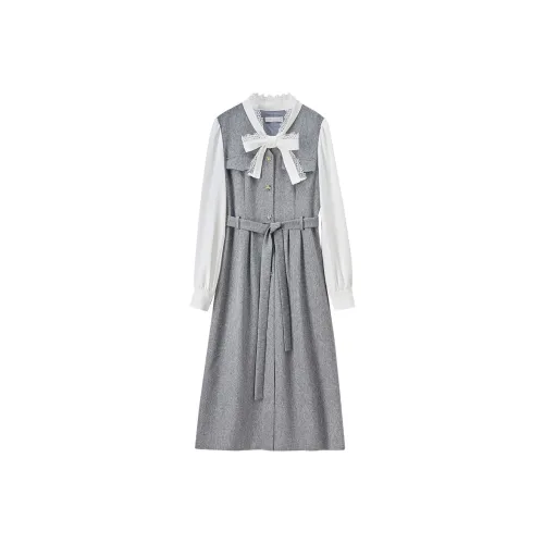 SENTUBILA Длинное платье с длинными рукавами женское