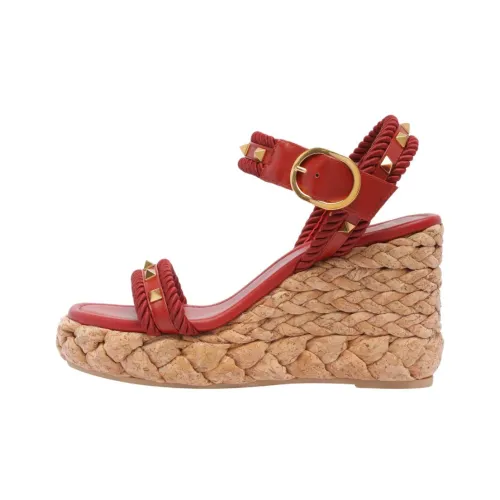 Valentino Rockstud One Ремешок Сандалии 10 см Женские Красные