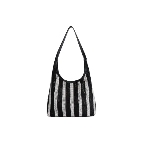 RKM Вязаная ткань Сумка-тоут Сумка через плечо Стандартная Женская Белая