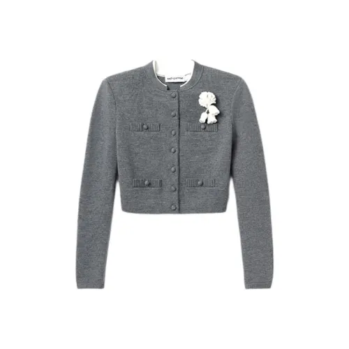 Self Portrait Светло-серый Женский Свитер