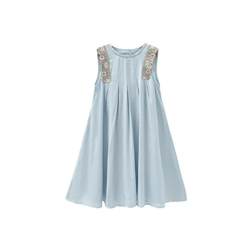 MAMIMAKA Blue Kids Dresses MAMIMAKA Синие Детские Платья
