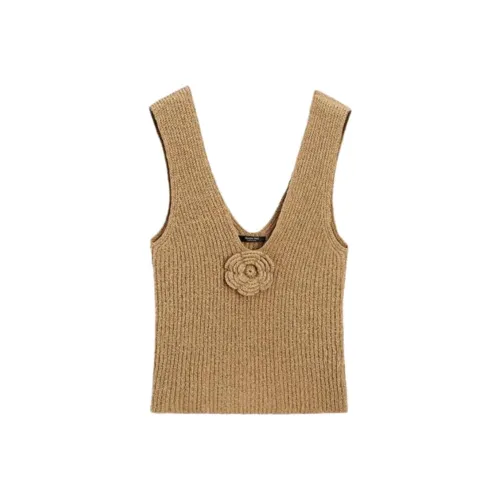 Massimo Dutti Коричневый Женские Майки