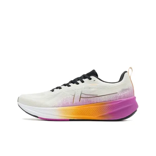 XTEP 6,0 Speed Shock Absorbers Slip-Resistant Дышащий Низкий Топ Повседневные Беговые Кроссовки Мужские Sail Белый Fuchsia