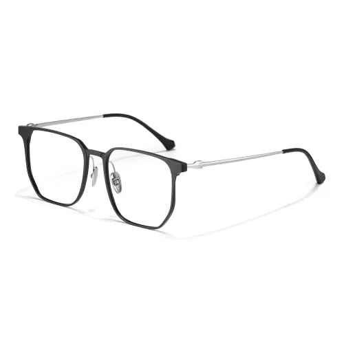 LASHION Титан Алюминий Магний Сплав Нерегулярная Форма Оправа для Очков Унисекс Черный Серебряный