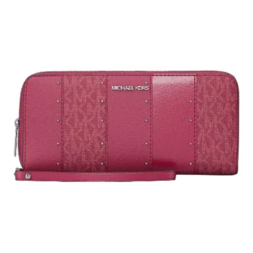 MICHAEL KORS Покрытый холст Кошелек Большой Женский Розовый