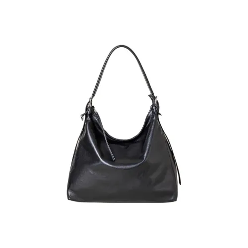 SHIZIYOUA Сумка через плечо из натуральной коровьей кожи унисекс черного цвета