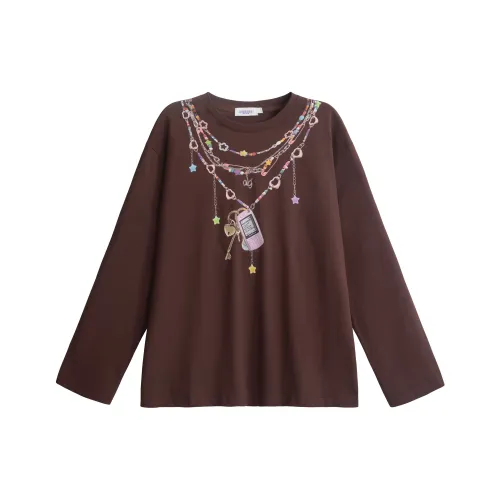 UNIFREE Коричневый Женские T-рубашки