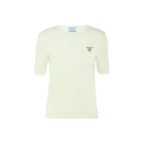 PRADA Светло-зеленые женские футболки T