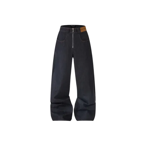 MOO&TONAL Черные Унисекс Джинсы