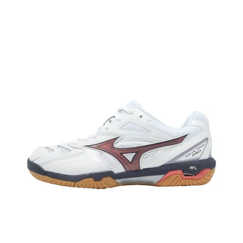 Mizuno Wave Fang Pro Бадминтонная обувь Низкий топ Белый/Коричневый Унисекс