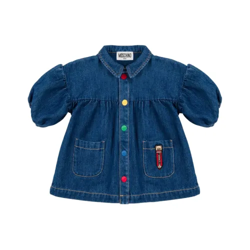 MOSCHINO Джинсовое платье для малышей и детей дошкольного возраста