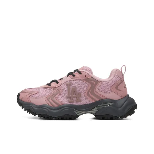 MLB Los Angeles Dodgers Дышащий Легкий Увеличение Высоты Низкий Топ Толстая Подошва Кроссовки Женские Темно-Розовый