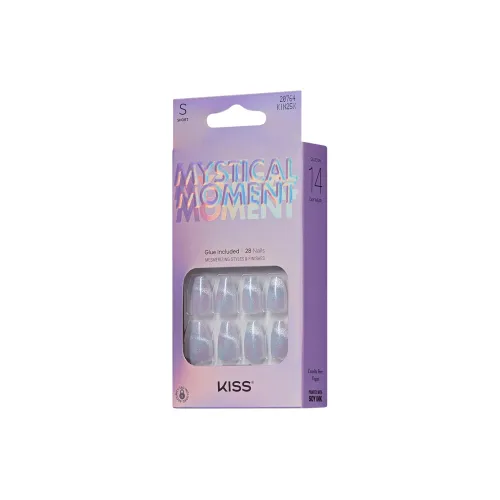 KISS NEW YORK Таинственный MOMENTS We Are Back False Nail Trapezoidal Light Purple Smudge Glitter