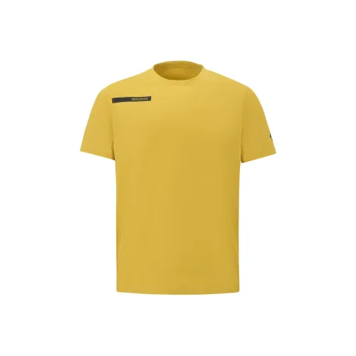 DESCENTE Трикотажная ткань Короткий рукав Рубашка Мужская