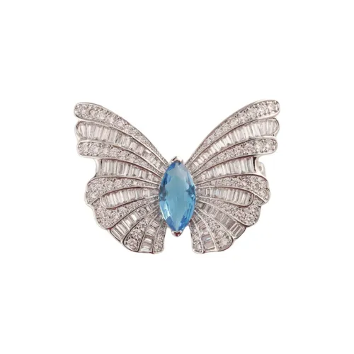 Фиолетовый сплав, броши, женские