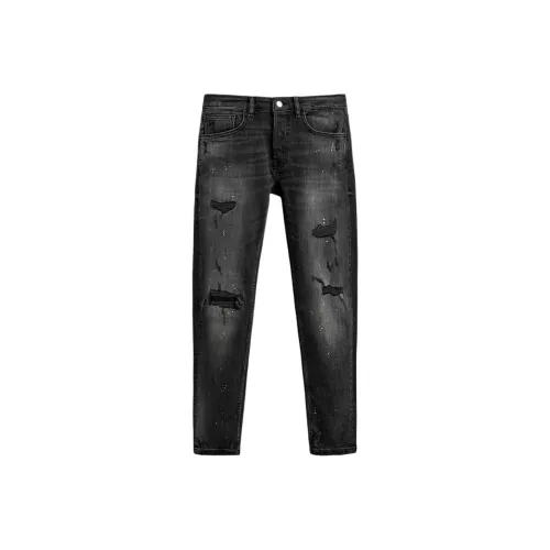 ZARA Угольный Мужской Джинсы