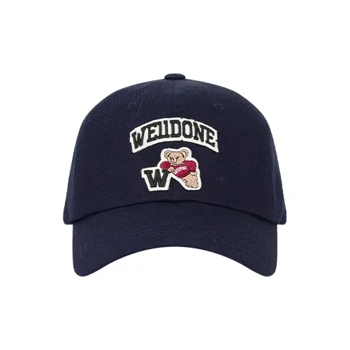 WE11DONE Хлопок Кепки Унисекс Морской Синий
