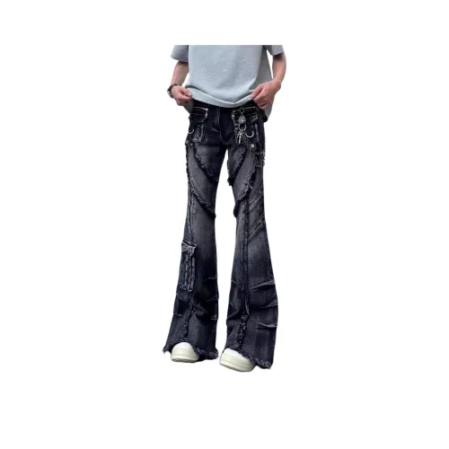 CVOOOER Черный Серый Цвет Унисекс Джинсы