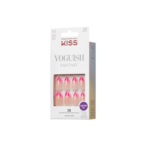 KISS NEW YORK Модный Dreamy Летний Thrill False Nail Миндально-розовый Jump Color French