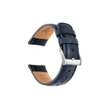 Синий без рисунка, плетение [Серебряная булавка-застежка]