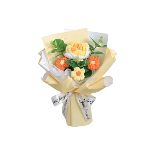 Oloy Креативный Crochet Пряжа Розовый Букет DIY Игрушки