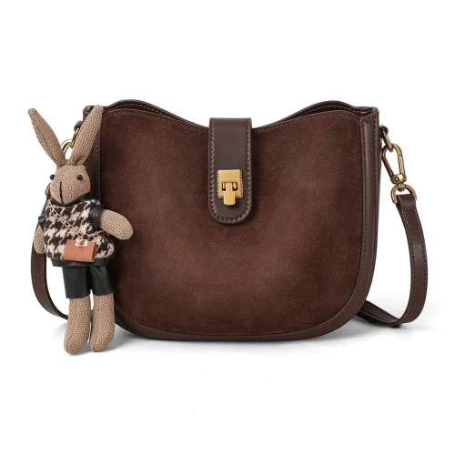 PT'SON Коровья кожа Подмышечная сумка через плечо сумка на плечо обычная женская кофейного цвета