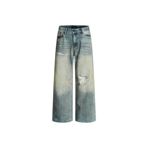 MR BENSE Винтажные синие унисекс джинсы