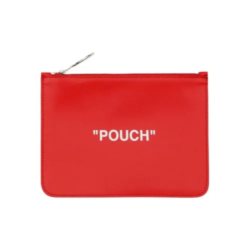 Off Белый Коровья кожа Кошелек Средний Унисекс Красный