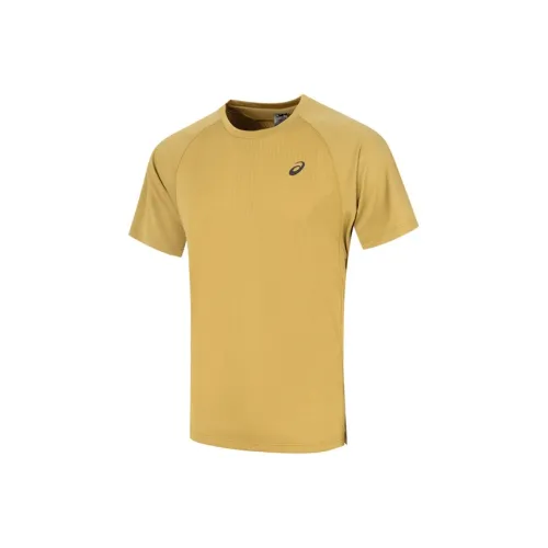 ASICS Земляной Желтый Мужские Футболки