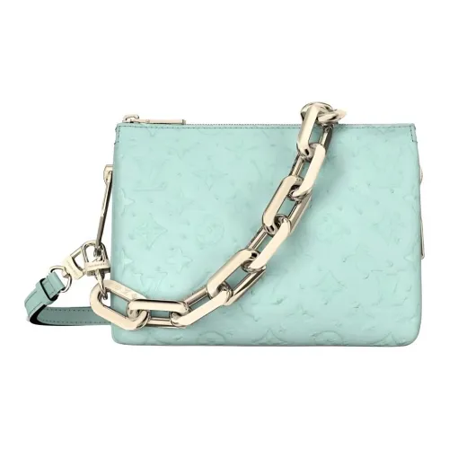 LOUIS VUITTON Coussin Полная с принтом Сумка через плечо Маленькая Женская Экзотическая страусиная кожа