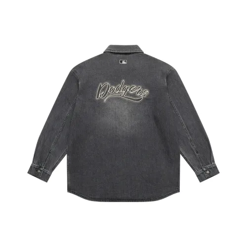MLB Preppy Style Collection Los Angeles Dodgers 25FW Рубашка Унисекс Стандартная Черная