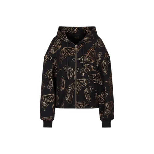 EMPORIO ARMANI SS23 Свитшот Женский Черный Золото