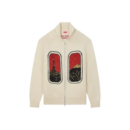 KENZO Серый Белый Мужские Свитера