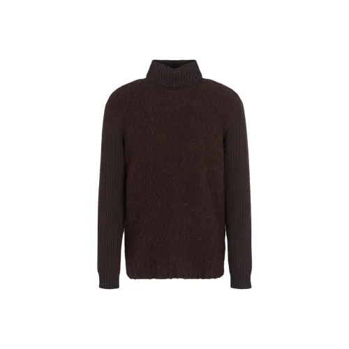 GIORGIO ARMANI Коричневый Мужской Кашемировый Свитер