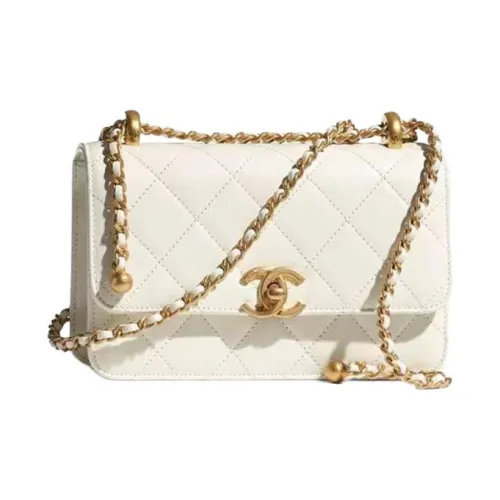 CHANEL 19Bag Телячья кожа Сумка Сумка через плечо Сумка через плечо Мини Женская Белая
