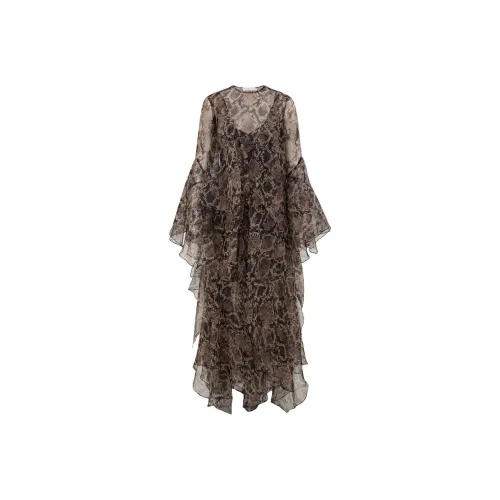 Zimmermann FW25 Длинное платье с длинными рукавами женское